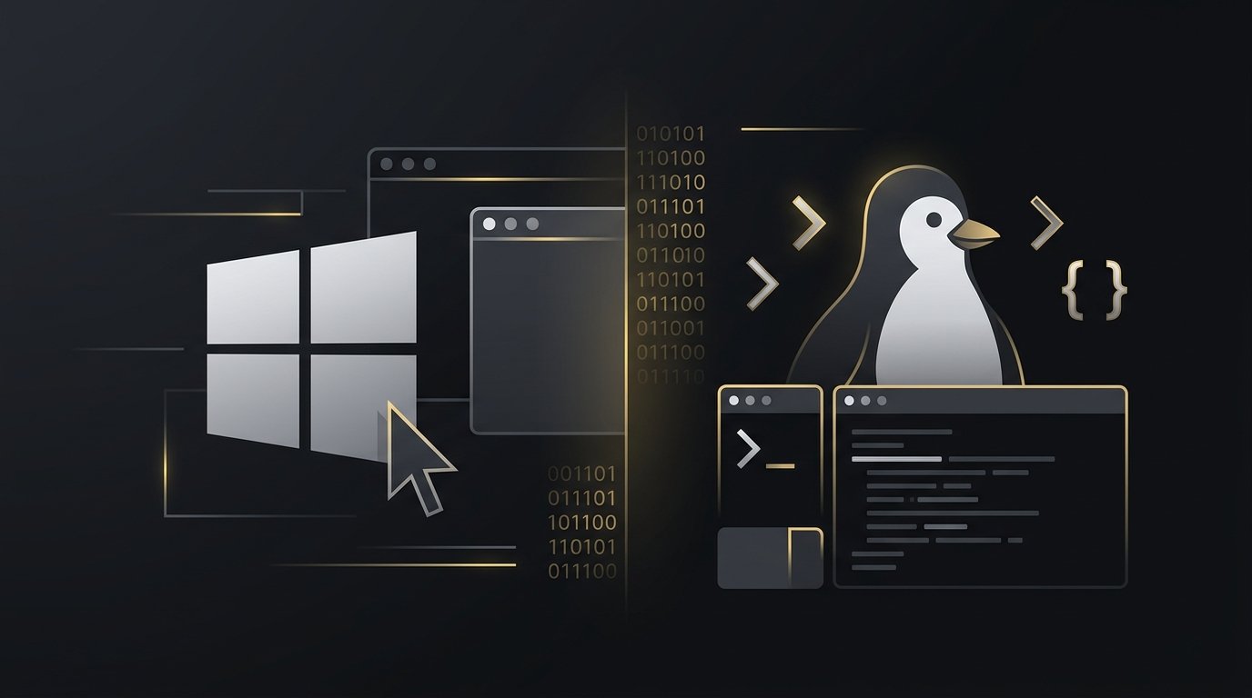 chuyển từ windows sang linux